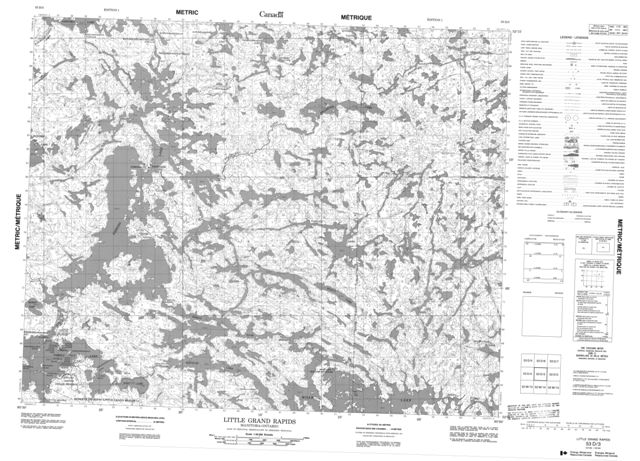 Little Grand Rapids Topographic Paper Map 053D03 at 1:50,000 scale