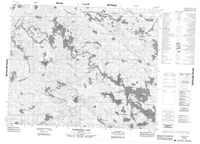 Horseshoe Lake Topographic Paper Map 053D04 at 1:50,000 scale