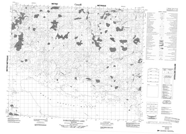 Namaykosogun Lake Topographic Paper Map 053E05 at 1:50,000 scale