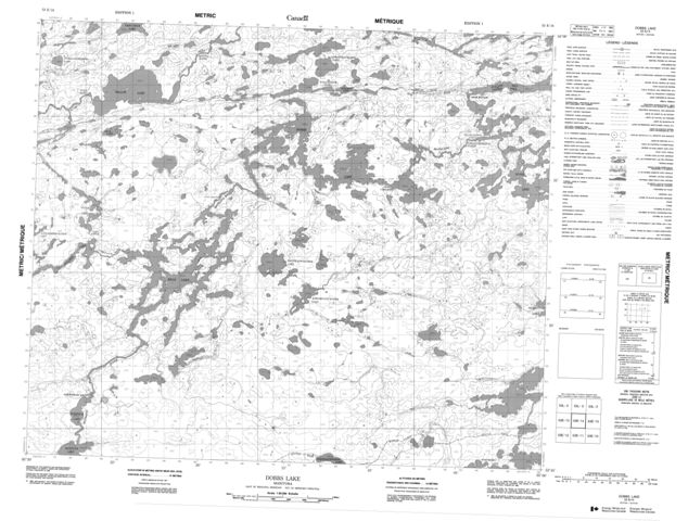 Dobbs Lake Topographic Paper Map 053E14 at 1:50,000 scale