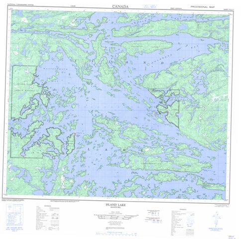 Island Lake Topographic Paper Map 053E15 at 1:50,000 scale