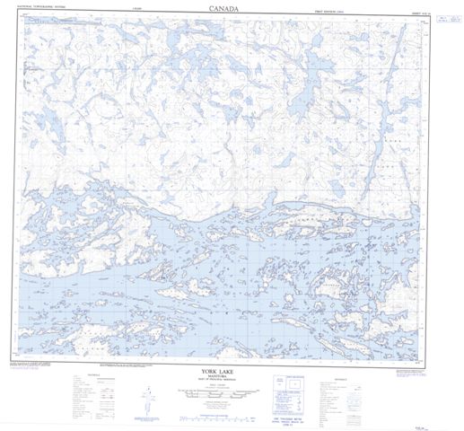 York Lake Topographic Paper Map 053E16 at 1:50,000 scale