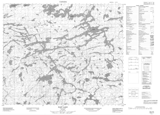 East Lake Topographic Paper Map 053F11 at 1:50,000 scale