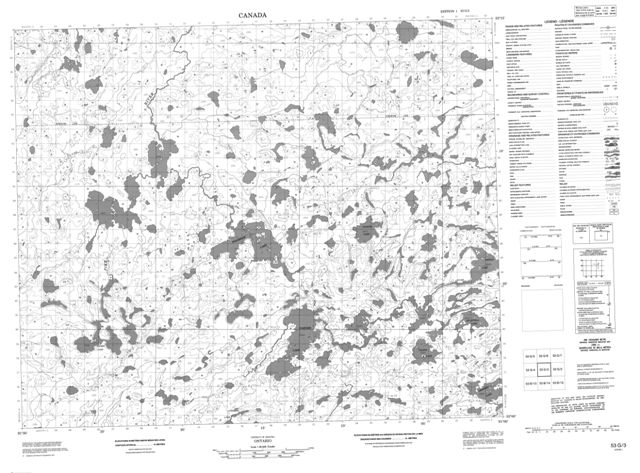 No Title Topographic Paper Map 053G03 at 1:50,000 scale