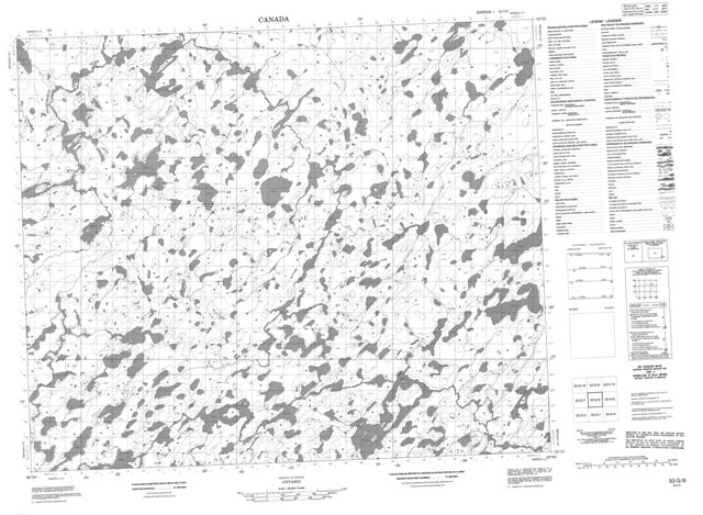No Title Topographic Paper Map 053G08 at 1:50,000 scale