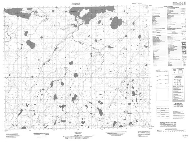 No Title Topographic Paper Map 053G12 at 1:50,000 scale