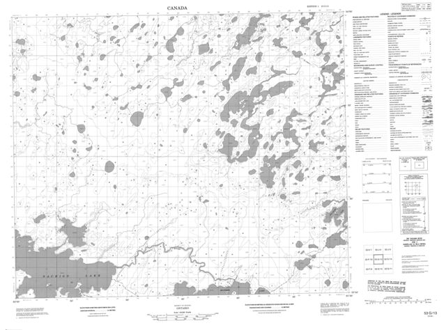 No Title Topographic Paper Map 053G13 at 1:50,000 scale