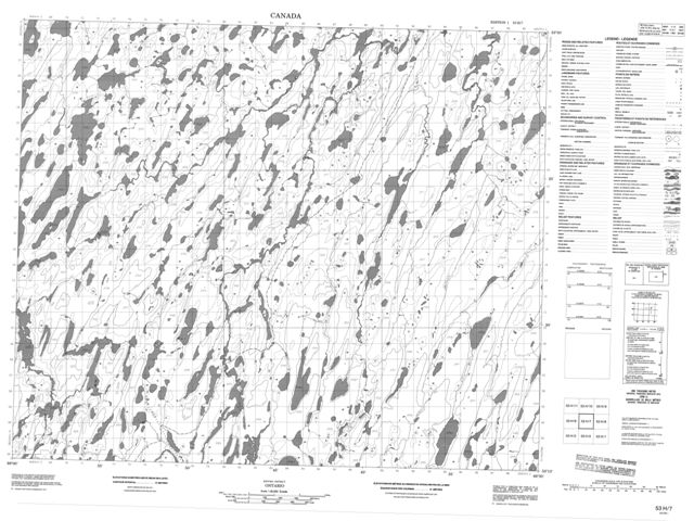 No Title Topographic Paper Map 053H07 at 1:50,000 scale