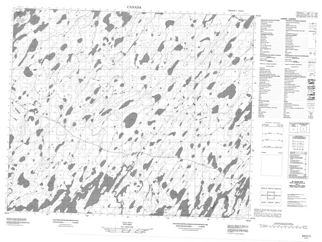 No Title Topographic Paper Map 053H11 at 1:50,000 scale