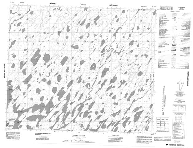 Otter River Topographic Paper Map 053H14 at 1:50,000 scale