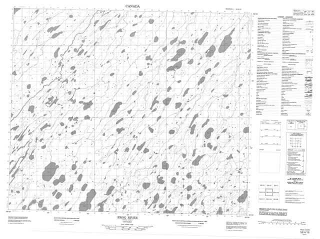 Frog River Topographic Paper Map 053H15 at 1:50,000 scale