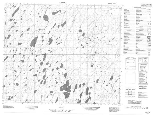 No Title Topographic Paper Map 053H16 at 1:50,000 scale