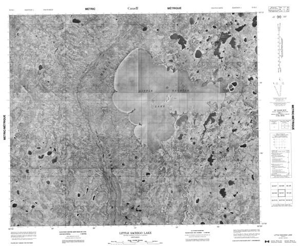 Little Sachigo Lake Topographic Paper Map 053K01 at 1:50,000 scale