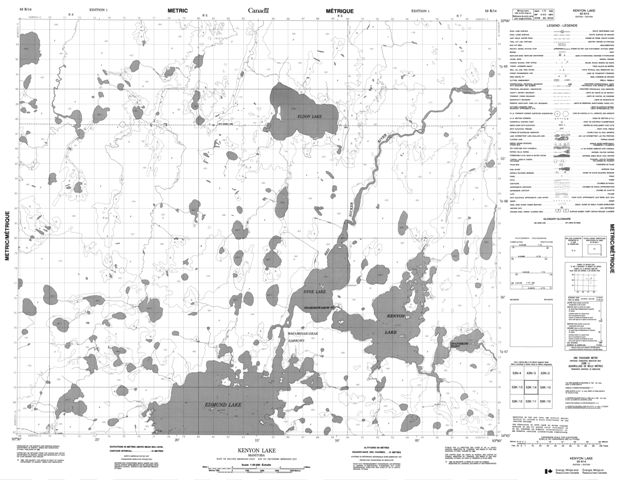 Kenyon Lake Topographic Paper Map 053K14 at 1:50,000 scale