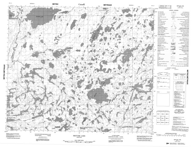 Mistuhe Lake Topographic Paper Map 053L01 at 1:50,000 scale