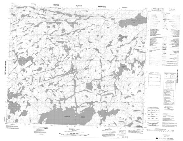 Bolton Lake Topographic Paper Map 053L05 at 1:50,000 scale