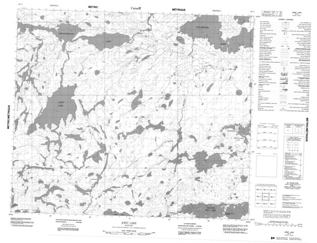 Joint Lake Topographic Paper Map 053L06 at 1:50,000 scale