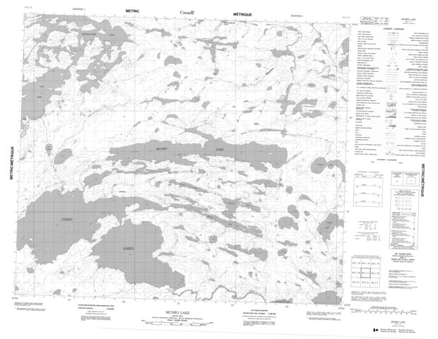 Munro Lake Topographic Paper Map 053L11 at 1:50,000 scale