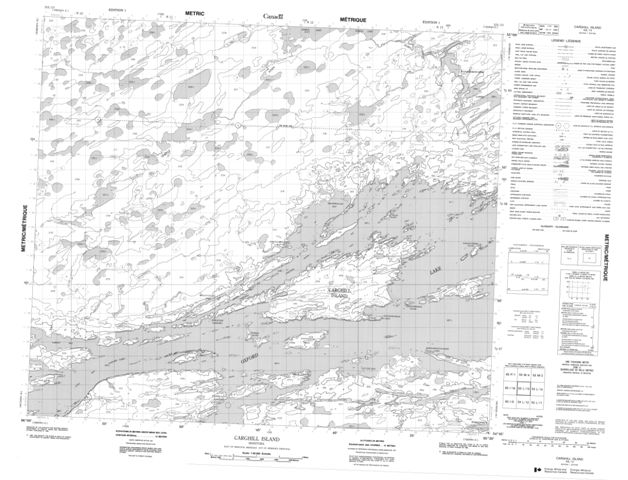 Carghill Island Topographic Paper Map 053L13 at 1:50,000 scale