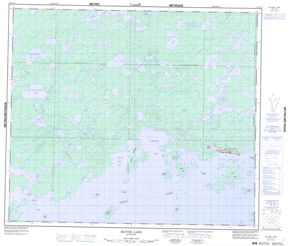 Mcivor Lake Topographic Paper Map 053L16 at 1:50,000 scale