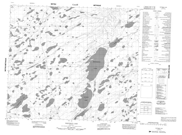 Whitemud Lake Topographic Paper Map 053M03 at 1:50,000 scale