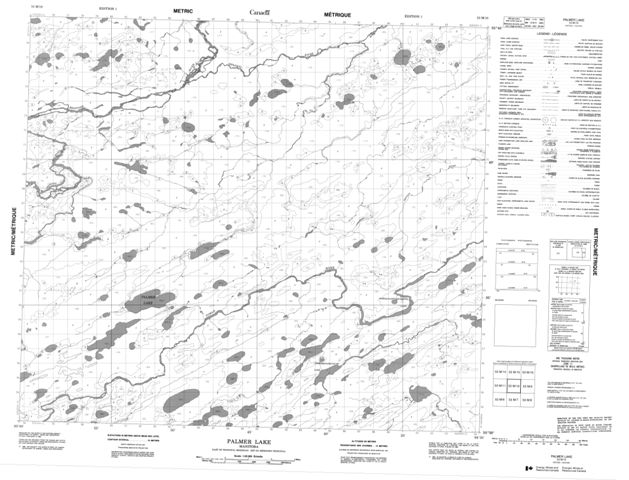 Palmer Lake Topographic Paper Map 053M10 at 1:50,000 scale
