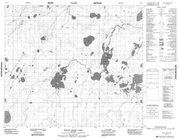 White Goose Lake Topographic Paper Map 053N03 at 1:50,000 scale