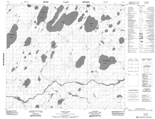Patch Lake Topographic Paper Map 053N06 at 1:50,000 scale