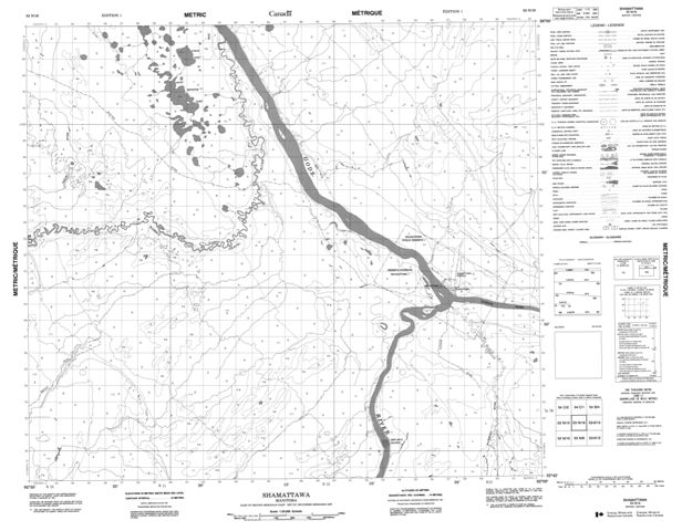 Shamattawa Topographic Paper Map 053N16 at 1:50,000 scale