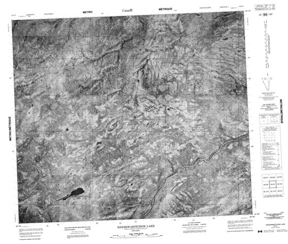 Keeskwabitchow Lake Topographic Paper Map 053O01 at 1:50,000 scale