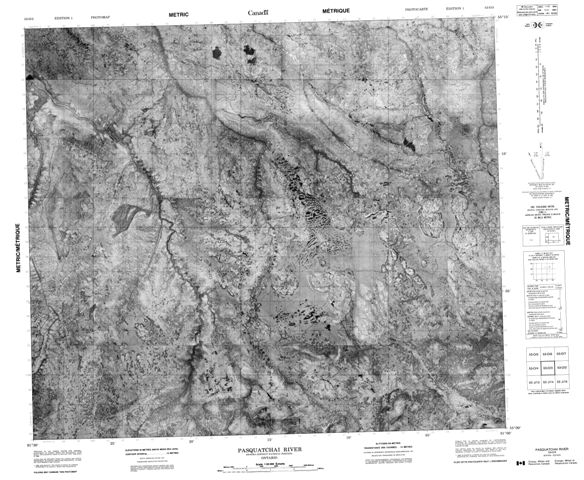Pasquatchai River Topographic Paper Map 053O03 at 1:50,000 scale