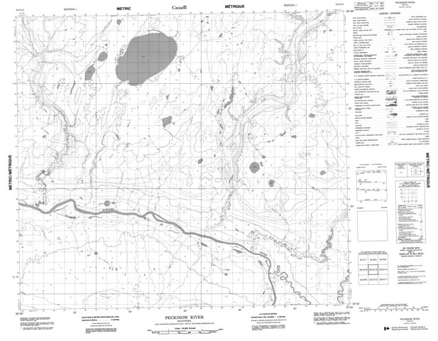 Peckinow River Topographic Paper Map 053O13 at 1:50,000 scale