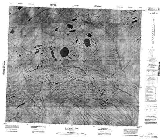 Mathew Lake Topographic Paper Map 053P06 at 1:50,000 scale