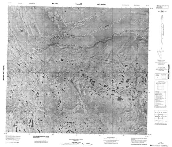 No Title Topographic Paper Map 054A01 at 1:50,000 scale