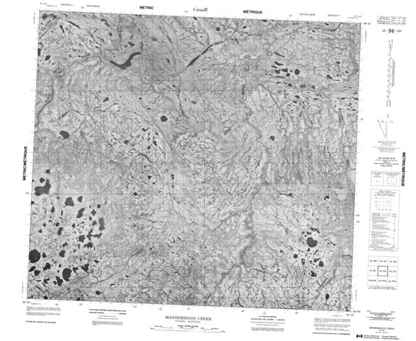 Mansemeigos Creek Topographic Paper Map 054A04 at 1:50,000 scale