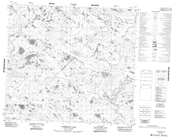 Commission Lake Topographic Paper Map 054A05 at 1:50,000 scale