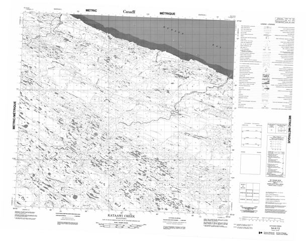 Kataawi Creek Topographic Paper Map 054A13 at 1:50,000 scale