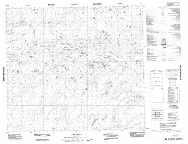 Adie Creek Topographic Paper Map 054B05 at 1:50,000 scale