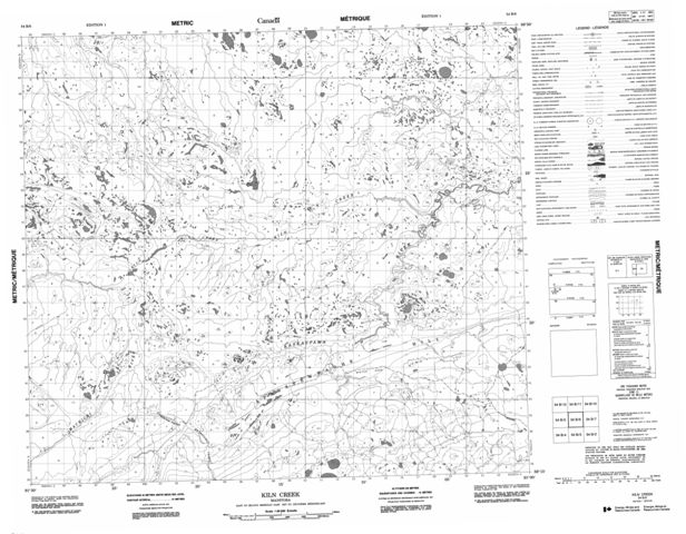 Kiln Creek Topographic Paper Map 054B06 at 1:50,000 scale