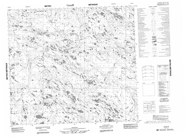 No Title Topographic Paper Map 054B15 at 1:50,000 scale