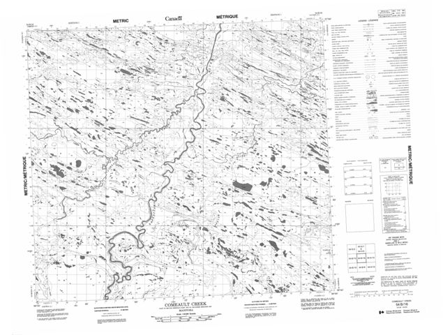 Comeault Creek Topographic Paper Map 054B16 at 1:50,000 scale