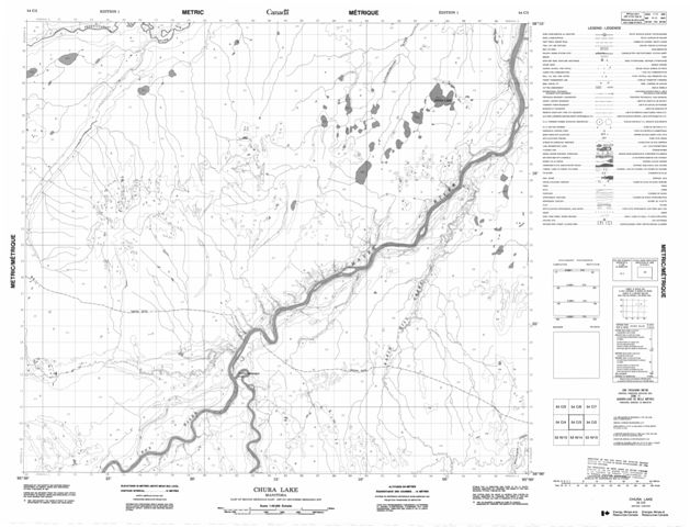 Chura Lake Topographic Paper Map 054C03 at 1:50,000 scale