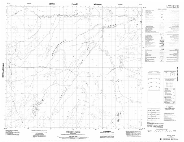 Whalen Lake Topographic Paper Map 054C04 at 1:50,000 scale