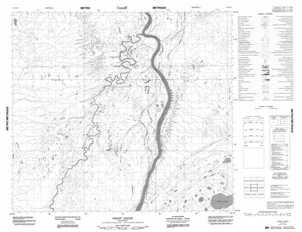 Prost Creek Topographic Paper Map 054C10 at 1:50,000 scale