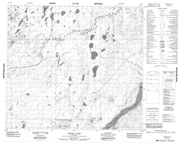 Broten Lake Topographic Paper Map 054C13 at 1:50,000 scale