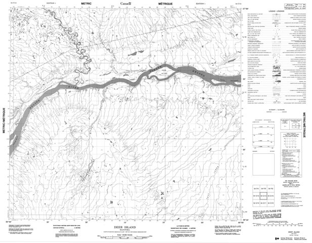 Deer Island Topographic Paper Map 054C14 at 1:50,000 scale
