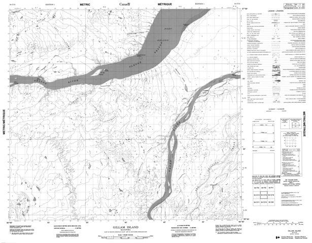 Gillam Island Topographic Paper Map 054C15 at 1:50,000 scale