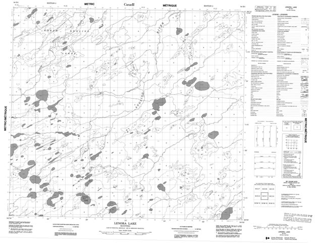 Lenora Lake Topographic Paper Map 054D01 at 1:50,000 scale