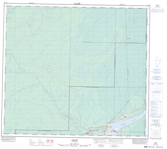 Amery Topographic Paper Map 054D09 at 1:50,000 scale