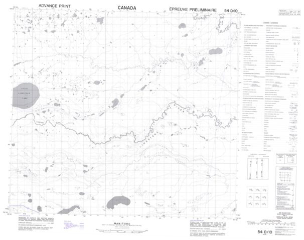 No Title Topographic Paper Map 054D10 at 1:50,000 scale